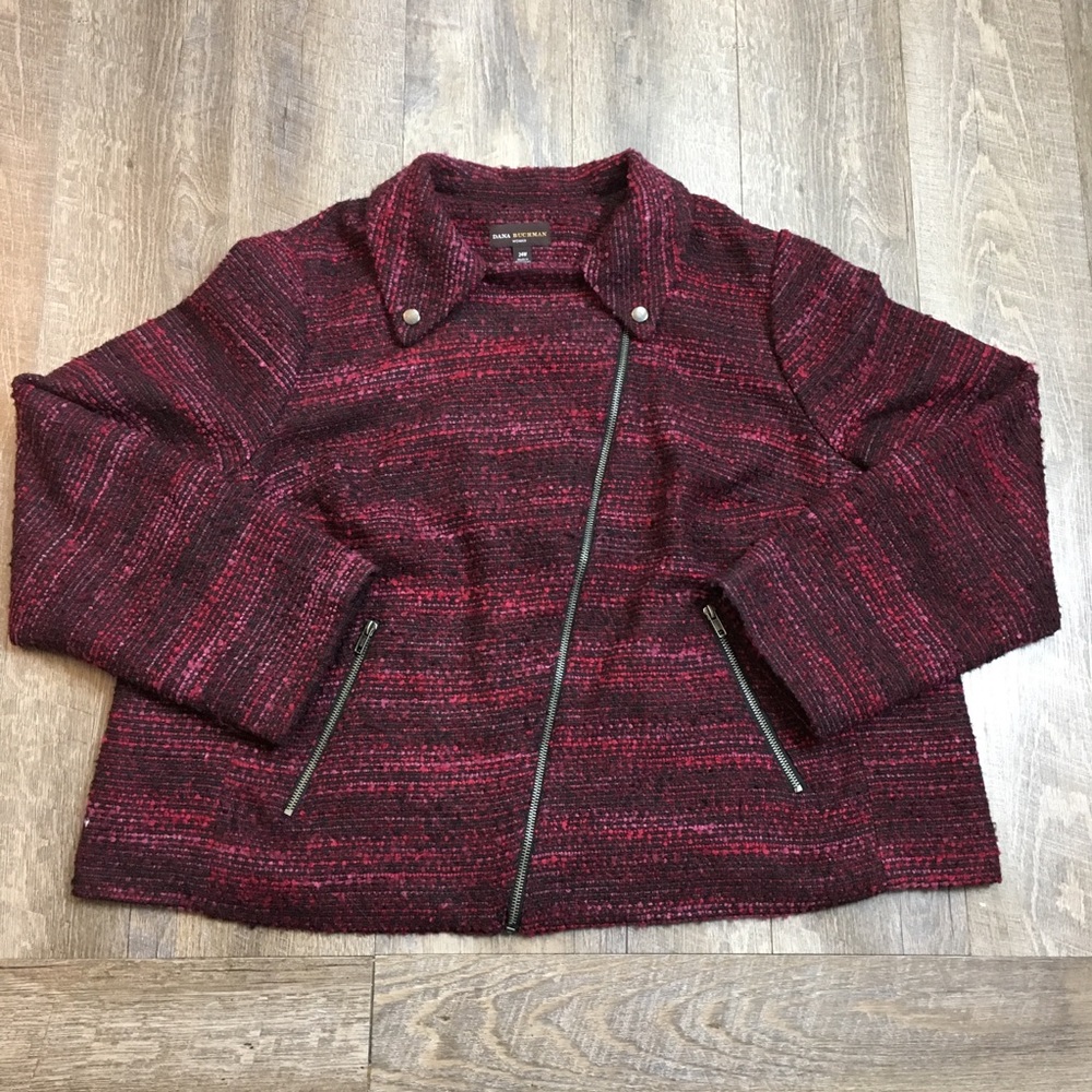 Dana Buchman Plus Size Tweed Full Zip Jacket 24 W